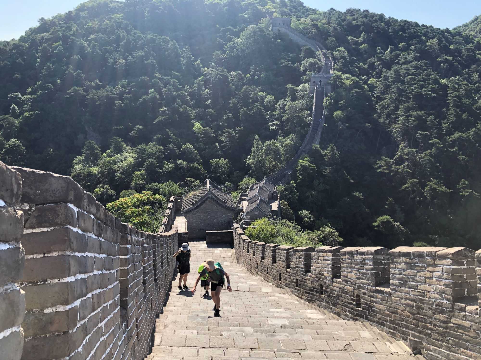 Some sections of the Great Wall can be very steep (Image by author)